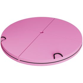 Foldable Crash Mat, Pole Padding with Carrying Handles and EPE Foam for Dance Training and Exercise, Pink