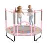 60" Kids Trampoline, 5FT Indoor Outdoor Trampoline, Mini Toddler Recreational Trampolinewith Safety Enclosure Net and Basketball Hoop