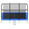 Outdoor Trampoline, 8 x 14FT Rectangle Trampoline, ASTM Approved Recreational Trampolines with Enclosure Net, Max 265 lbs Weight Capacity