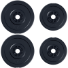 4 Piece dumbbell Weight Plates Set 2 x 11lbs and 2 x 22lbs Black (Weights Only)