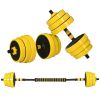 Dumbbell & Barbell Adjustable Set 55lbs Plate Bar Clamp Rod for Strength Training, Full Body Workout