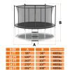 10FT Trampoline with Safety Enclosure Net, Outdoor Trampoline with Heavy Duty Jumping Mat and Spring Cover Padding for Kids and Adults