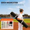 7x7 ft Baseball Softball Practice Net, Portable Baseball Training Net for Hitting Catching Pitching, Backstop Baseball Equipment with Bow Frame