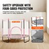 60" Kids Trampoline, 5FT Indoor Outdoor Trampoline, Mini Toddler Recreational Trampolinewith Safety Enclosure Net and Basketball Hoop