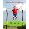 Outdoor Trampoline, 8 x 14FT Rectangle Trampoline, ASTM Approved Recreational Trampolines with Enclosure Net, Max 265 lbs Weight Capacity