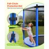 Outdoor Trampoline, 14FT Round Recreational Trampoline with Enclosure Net, ASTM Approved, Heavy Duty Trampolines, Max 450 lbs Weight Capacity