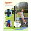 Outdoor Trampoline, 8 x 14FT Rectangle Trampoline, ASTM Approved Recreational Trampolines with Enclosure Net, Max 265 lbs Weight Capacity