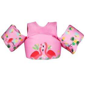 Flamingo Toddler Swim Vest, Kids Life Jacket Vest, Swim Aid Floats For Swimming Pool, Learn To Swim For 25lbs To 55lbs Toddlers (Option: Pink)