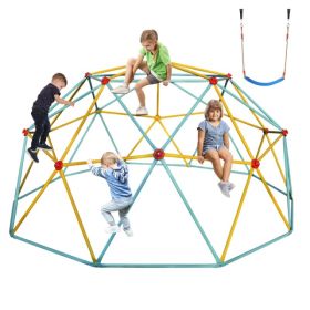 10FT Climbing Dome For Kids Jungle Gym Apply To Park Dome Climber With Swing Playground Equipment,Blue (Option: defaulttitle)