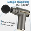 Massage Gun Deep Tissue for Pain Relief with 4 Massage Heads & 6 Speeds, Electric Mini Handheld Body Massager for Any Pain Relief