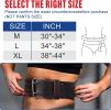 Weight Lifting Belt Leather Fitness Belt for Strength Training Unisex Black