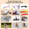 Yoga Pedal Resistance Fabric Band with Handles Anti-Broken Elastic Sit Up Pull Rope for Strength Training 120lb Full-Body Excercise Band Portable Unis